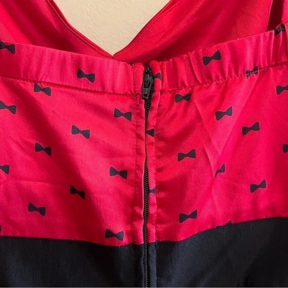 Torrid NWT Dress Black Red Satin Swing Rockabilly Sweetheart Pin Up Bows sz 22 - Picture 6 of 12